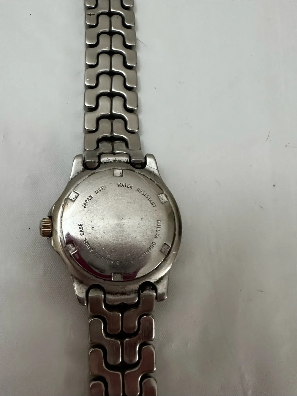Bulova Pink Dial Two-Tone Silver and Gold Working Bracelet Watch